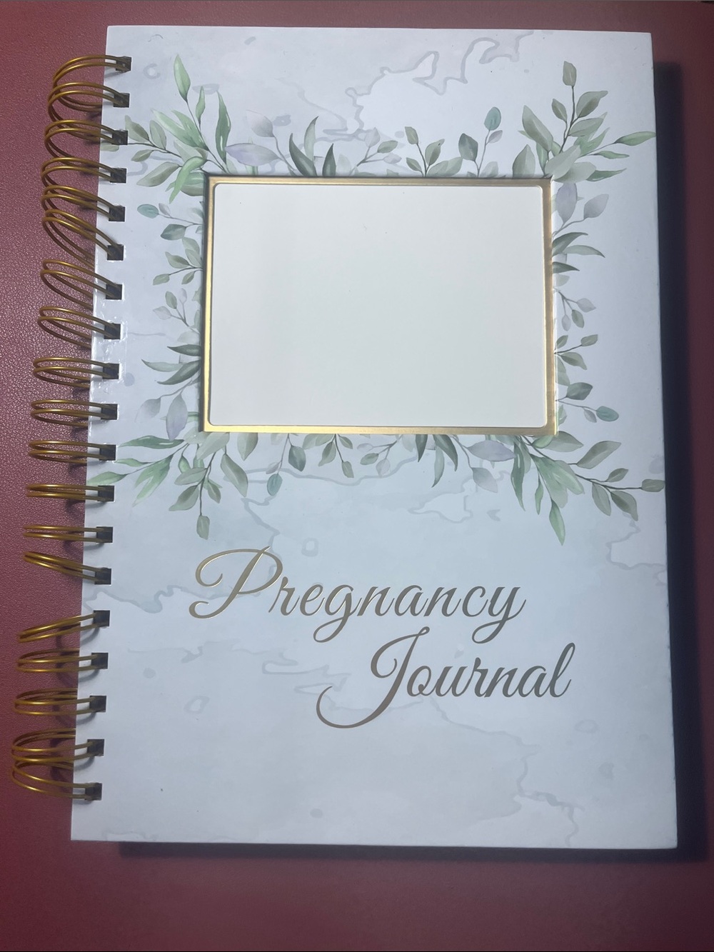 Pregnancy Journal – White & Green Spiral-Bound Notebook NWOT